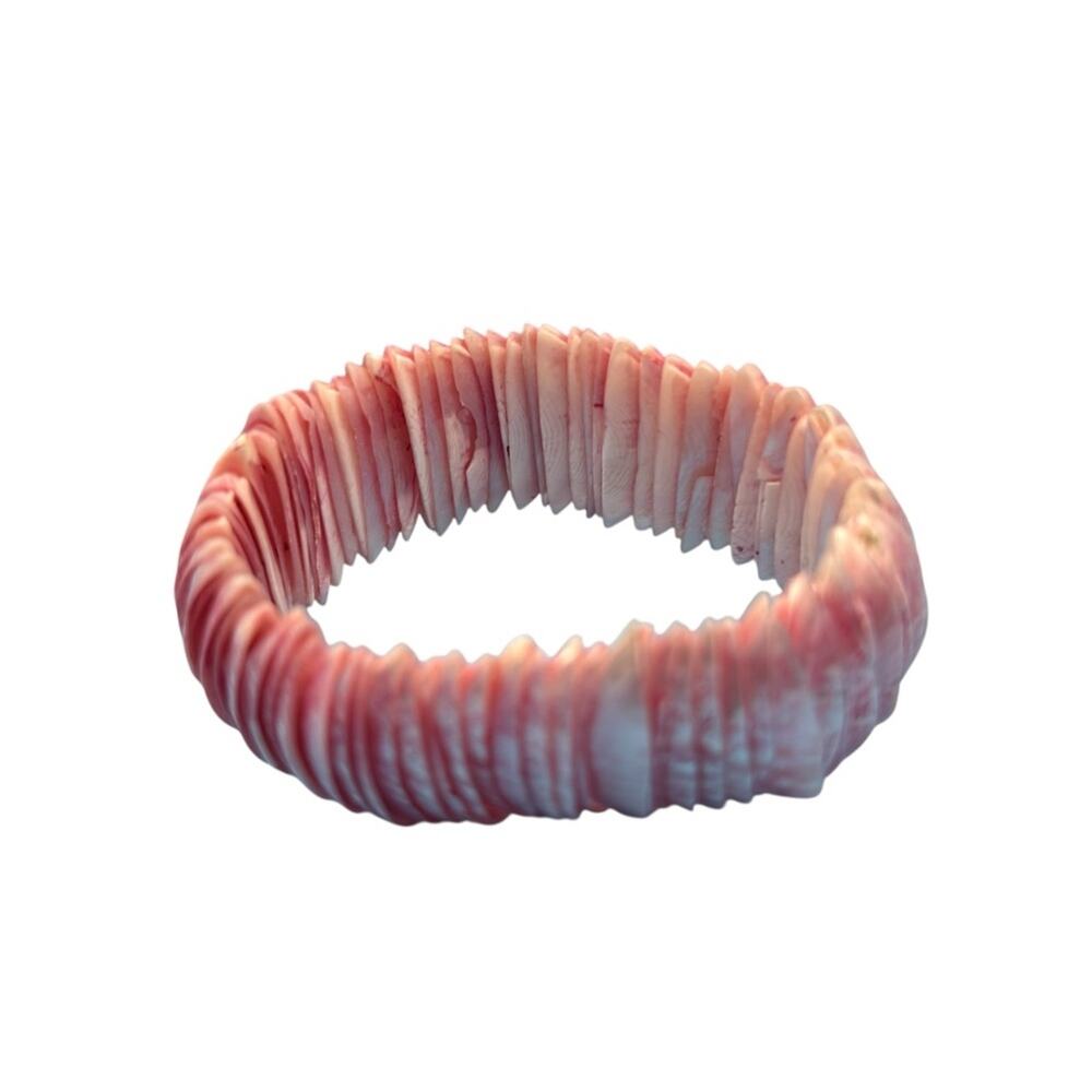 Pink Layered Seashell Bracelet